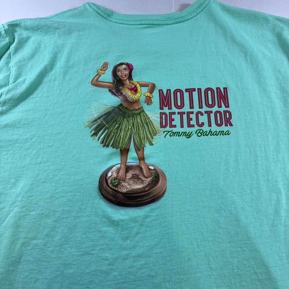 Tommy Bahama Mens XXXL Green Motion Detector Hula Girl Graphic T-Shirt 3XL